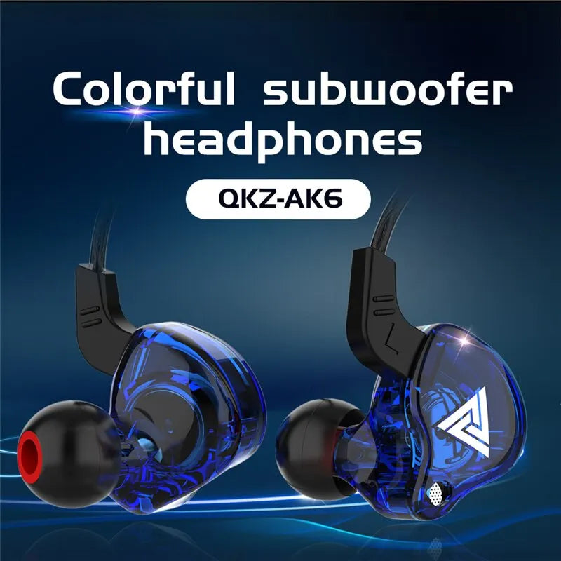 Fone de Ouvido com Fio Original QKZ AK6 Driver de Cobre HiFi