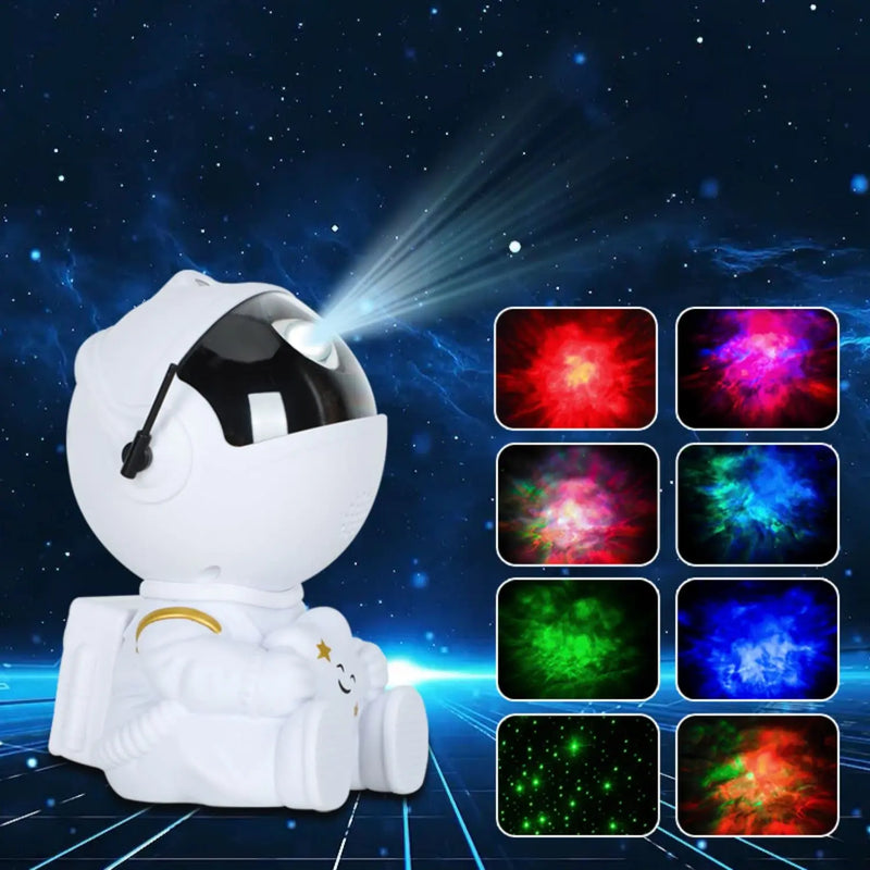 🌌 Luminária de Projeção de Estrelas e Astronauta Galaxy Star LED Night Light