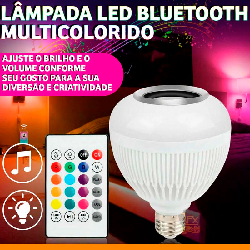 Lâmpada Musical 2 em 1 Premium Bluetooth Sound Box 12W Led Light